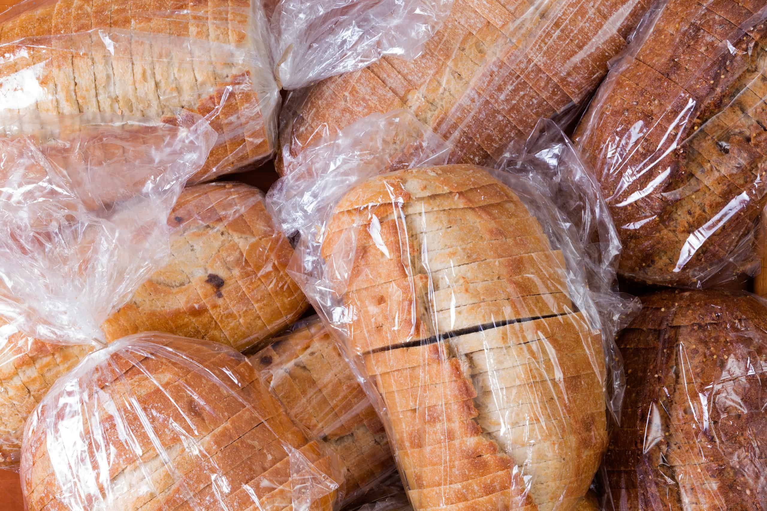 sliced bread in bag